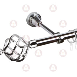 Карниз 1-рядный «Булава» D16 Гладкая Хром