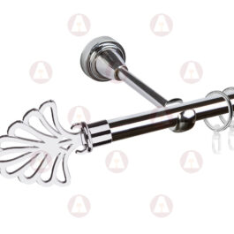 Карниз 1-рядный «Веер» D16 Гладкая Хром