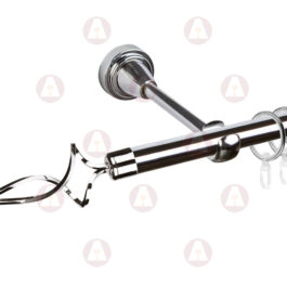 Карниз 1-рядный «Волна» D16 Гладкая Хром