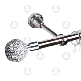 Карниз 1-рядный «Гуидо» D16 Гладкая Хром