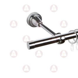 Карниз 1-рядный «Заглушка плоская» D16 Гладкая Хром