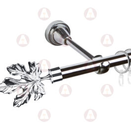 Карниз 1-рядный «Клён» D16 Гладкая Хром