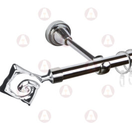 Карниз 1-рядный «Лабиринт» D16 Гладкая Хром