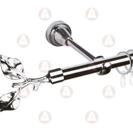 Карниз 1-рядный «Лист розы» D16 Гладкая Хром