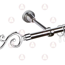 Карниз 1-рядный «Лоза» D16 Гладкая Хром