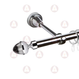 Карниз 1-рядный «Милано» D16 Гладкая Хром