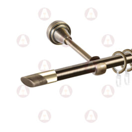 Карниз 1-рядный «Скос 2-х цвет.» D16 Гладкая Антик / Золото