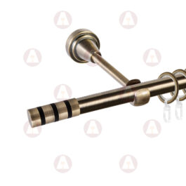 Карниз 1-рядный «Тристан» D16 Гладкая Антик / Чёрный