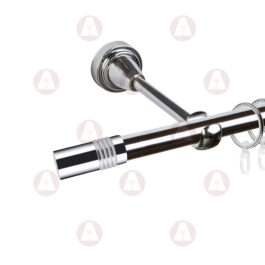 Карниз 1-рядный «Цилиндр» D16 Гладкая Хром