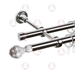 Карниз 2-рядный «Ампир» D16 Гл / Гл Хром