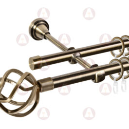 Карниз 2-рядный «Булава» D16 Гладкая Антик