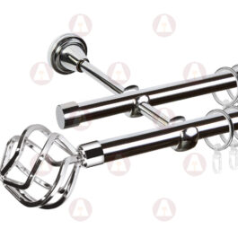 Карниз 2-рядный «Булава» D16 Гл / Гл Хром