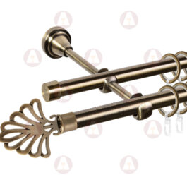 Карниз 2-рядный «Веер» D16 Гладкая Антик