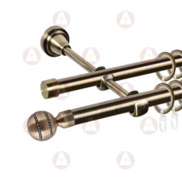 Карниз 2-рядный «Денвер» D16 Гладкая Антик