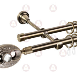 Карниз 2-рядный «Игнацио» D16 Гладкая Антик