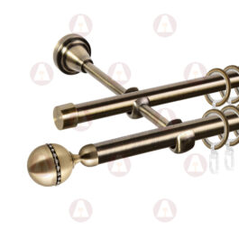 Карниз 2-рядный «Кортеза» D16 Гладкая Антик