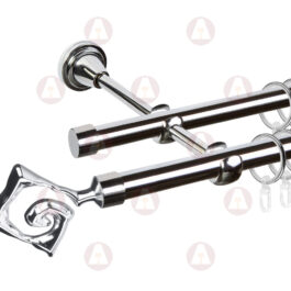 Карниз 2-рядный «Лабиринт» D16 Гл / Гл Хром