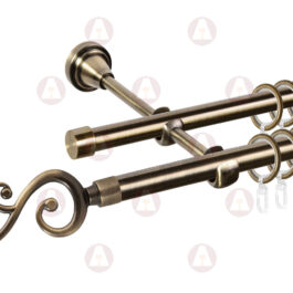 Карниз 2-рядный «Лоза» D16 Гладкая Антик