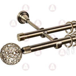 Карниз 2-рядный «Метеор» D16 Гладкая Антик