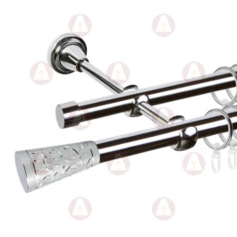 Карниз 2-рядный «Севилья» D16 Гл / Гл Хром