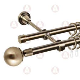 Карниз 2-рядный «Шар простой» D16 Гладкая Антик