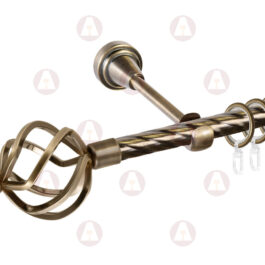 Карниз 1-рядный «Булава» D16 Крученая Антик