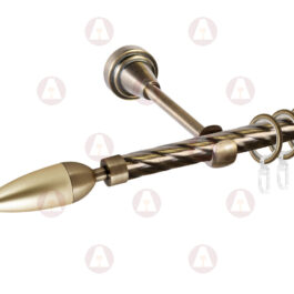 Карниз 1-рядный «Бутон» D16 Крученая Антик / Золото