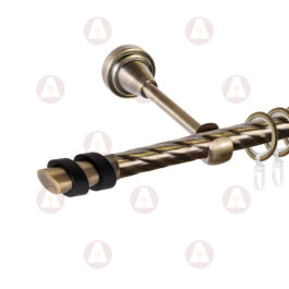 Карниз 1-рядный «Вена» D16 Крученая Антик / Чёрный