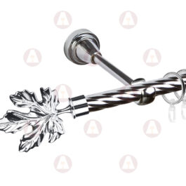 Карниз 1-рядный «Клён» D16 Крученая Хром