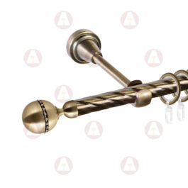 Карниз 1-рядный «Кортеза» D16 Крученая Антик