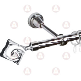 Карниз 1-рядный «Лабиринт» D16 Крученая Хром