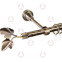 Карниз 1-рядный «Лист ветка» D16 Крученая Антик