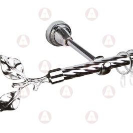 Карниз 1-рядный «Лист розы» D16 Крученая Хром