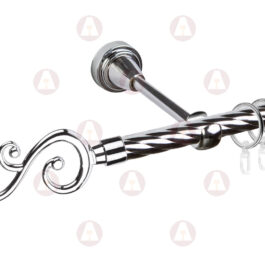 Карниз 1-рядный «Лоза» D16 Крученая Хром