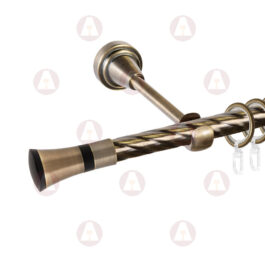 Карниз 1-рядный «Люксор» D16 Крученая Антик / Чёрный