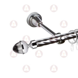 Карниз 1-рядный «Милано» D16 Крученая Хром