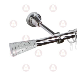 Карниз 1-рядный «Севилья» D16 Крученая Хром