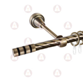 Карниз 1-рядный «Тристан» D16 Крученая Антик / Чёрный