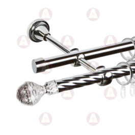 Карниз 2-рядный «Ампир» D16 Кр / Гл Хром