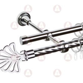 Карниз 2-рядный «Веер» D16 Кр / Гл Хром