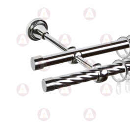 Карниз 2-рядный «Гуидо» D16 Кр / Гл Хром