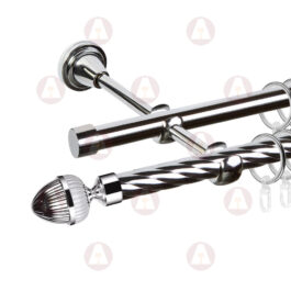 Карниз 2-рядный «Милано» D16 Кр / Гл Хром