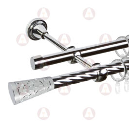 Карниз 2-рядный «Севилья» D16 Кр / Гл Хром