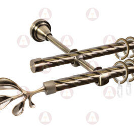 Карниз 2-рядный «Баваро» D16 Кр / Кр Антик