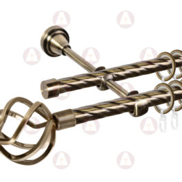 Карниз 2-рядный «Булава» D16 Кр / Кр Антик