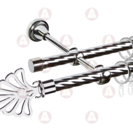 Карниз 2-рядный «Веер» D16 Кр / Кр Хром