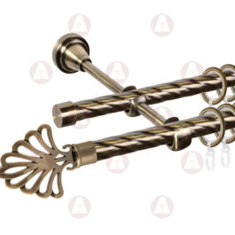 Карниз 2-рядный «Веер» D16 Кр / Кр Антик