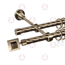 Карниз 2-рядный «Венето» D16 Кр / Кр Антик