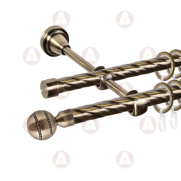 Карниз 2-рядный «Денвер» D16 Кр / Кр Антик