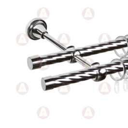 Карниз 2-рядный «Заглушка плоская» D16 Кр / Кр Хром